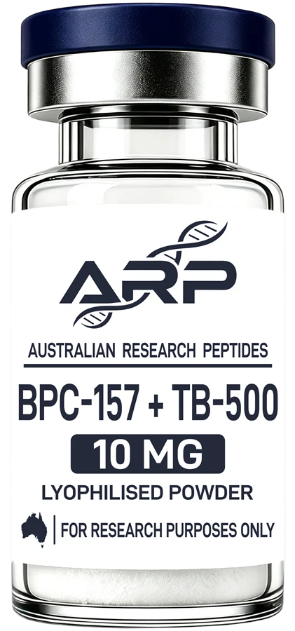 BPC-157 + TB-500 10mg — Australian Research Peptides research vial
